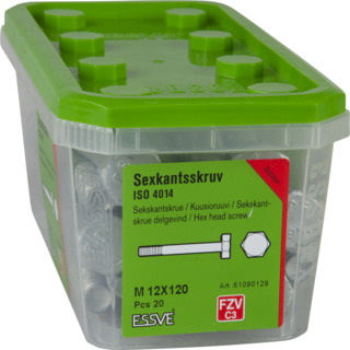SEXKANTSKRUV VARMFÖRZINKAD