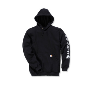 HOODIE LOGO PÅ ÄRM SVART XL