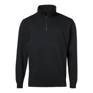 SWEATSHIRT 149 KORT ZIP SVART L