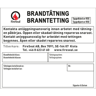 BRANDTÄTNINGSETIKETTER