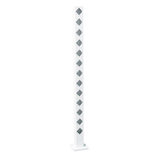 ÄNDSTOLPE 1255 BOLMEN VIT STAKETSTOLPE ALUMINIUM