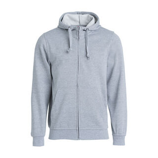 HOODY FZ HERR GRÅMELERAD XXL BASIC