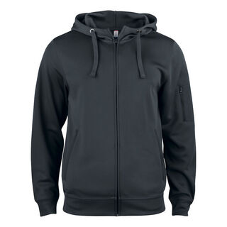 BASIC ACTIVE HOODY FZ SVART L