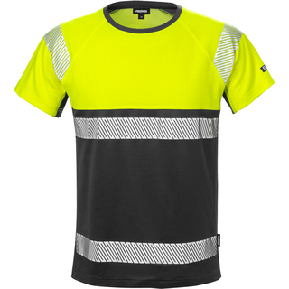 T-SHIRT VARSEL KL 1 7518 THV VARSELGUL/SVART STL L