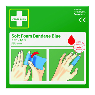 BANDAGE SOFT FOAM BLUE 6CMX4,5M