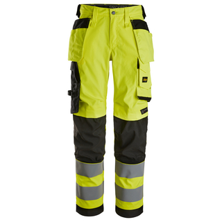 STRETCHBYXA KL 2 DAM VARSELGUL/SVART 34