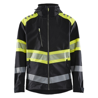 SOFTSHELLJACKA VARSEL 4494 2513 SVART/VARSELGUL L