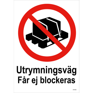 SKYLT UNIGRAPH UTRYMNINGSVÄG