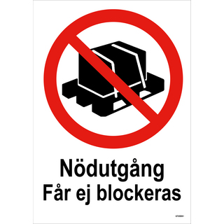 SKYLT UNIGRAPH NÖDUTGÅNG FÅR