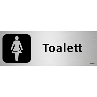 SKYLT UNIGRAPHICS TOALETT DAM