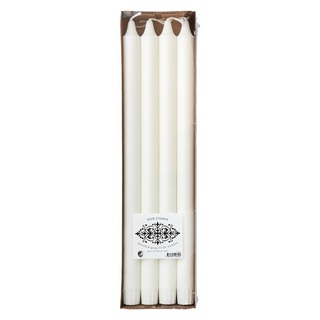 WHITE CANDLES LJUS, 8-PACK VIT