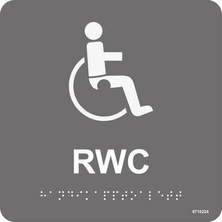 TAKTIL SKYLT RWC GRÅ