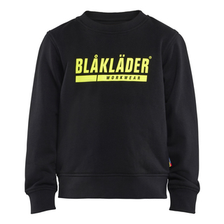 SWEATSHIRT 5205 1158 BARN SVART/VARSELGUL