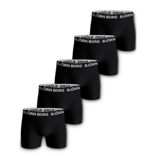 KALSONG BOXER SOLID BJÖRN BORG SVART L 5ST