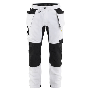 MÅLARBYXA 1770 1832 MED STRETCH VIT/SVART C50