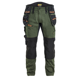 HANTVERKSBYXA MED STRETCH SKOGSGRÖN/ROST D100