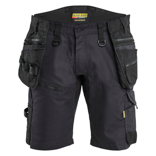 HANTVERKSSHORTS MED STRETCH SVART/SVART C52