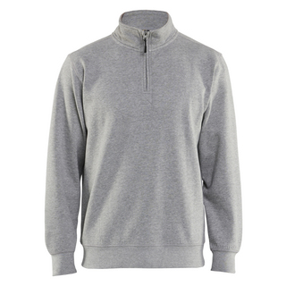 SWEATSHIRT MED KRAGE GRÅMELERAD L