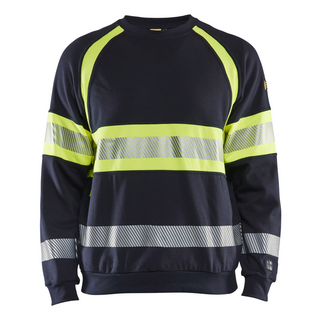 SWEATSHIRT 3459 1762 MULTINORM INHERENT BLÅ/VARSELGUL M