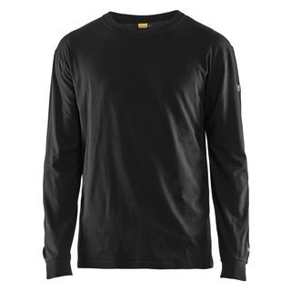T-SHIRT 3483 1737 FLAMSKYDD LÅNGÄRMAD SVART