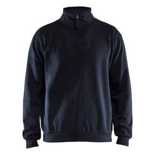 SWEATSHIRT 3587 1169 HALF-ZIP SVART XL