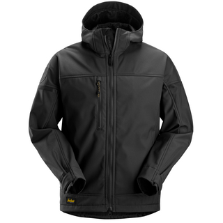 SOFTSHELLJACKA HELZIP STRETCH SVART STL S