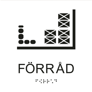 TAKTIL SKYLT FÖRRÅD