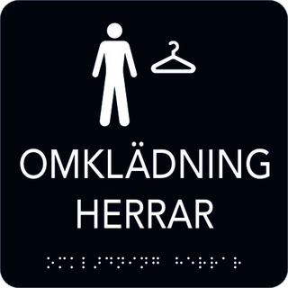 TAKTIL SKYLT OMKLÄDNING HERRAR