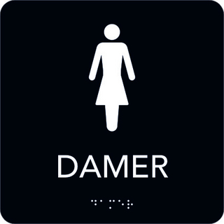 TAKTIL SKYLT TOALETT DAMER