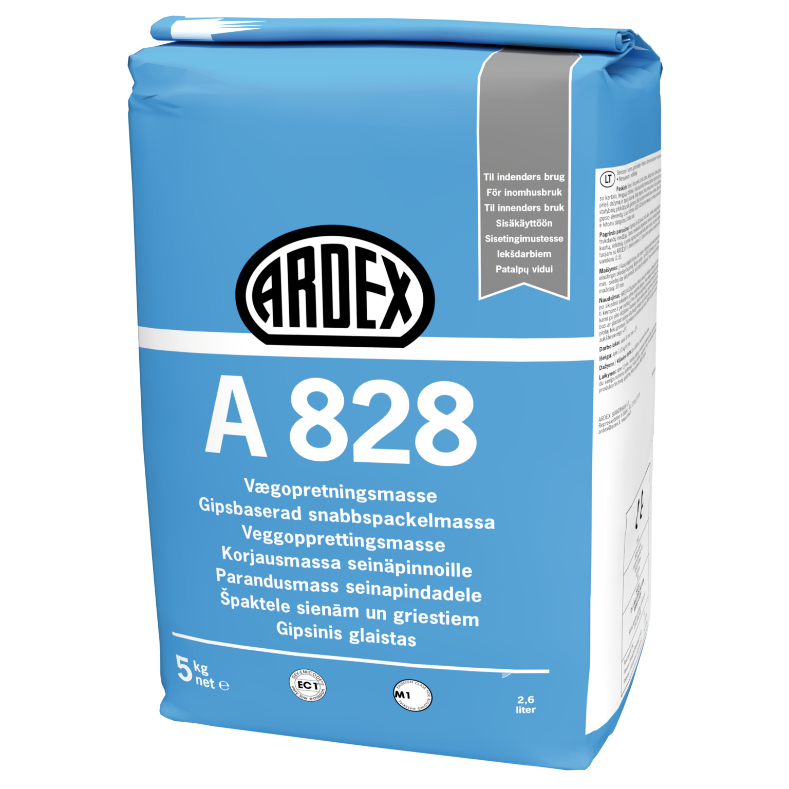 VÄGGSPACKEL ARDEX A828 5KG VÄGGFINSPACKEL GIPSBASERAD | Beijer Byggmaterial