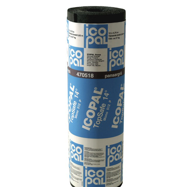 YTPAPP TOPSAFE 14* SKIFFERGRÅ 10X0,70 KLISTERKANT(18)SBS4100