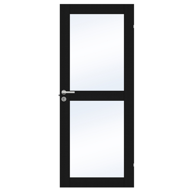 SPEGELDÖRR UNIQUE GW02L EK FANER SVART 825X1940MM | Beijerbygg Byggmaterial