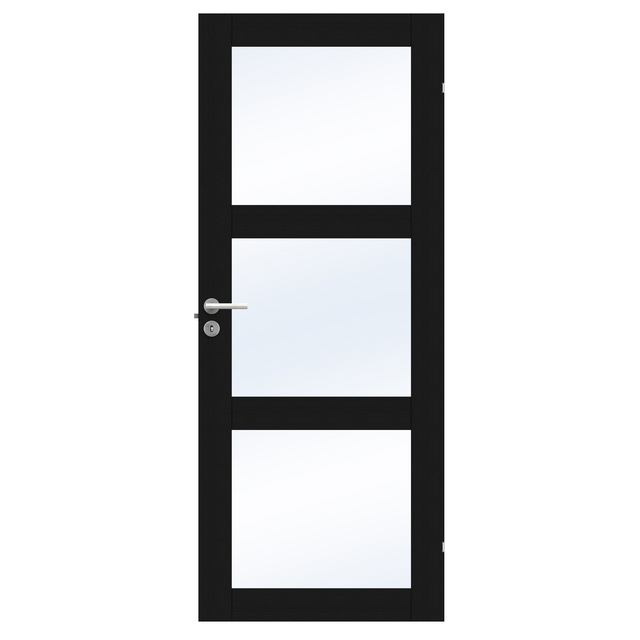SPEGELDÖRR UNIQUE GW03L EK FANER SVART 825X2040MM | Beijerbygg Byggmaterial