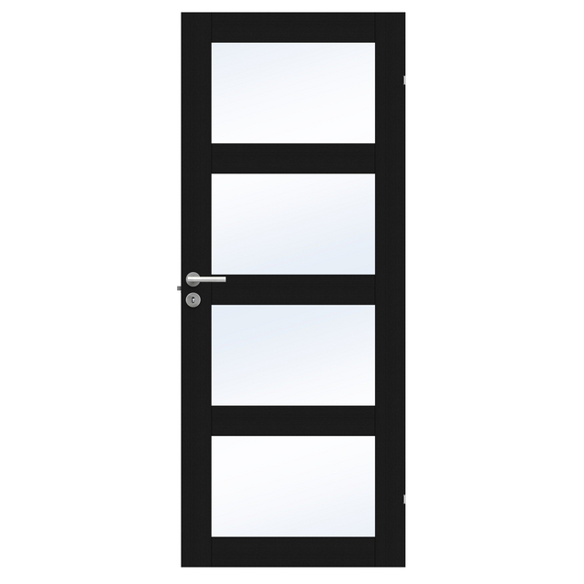 SPEGELDÖRR UNIQUE GW04L EK FANER SVART 725X2040MM | Beijerbygg Byggmaterial
