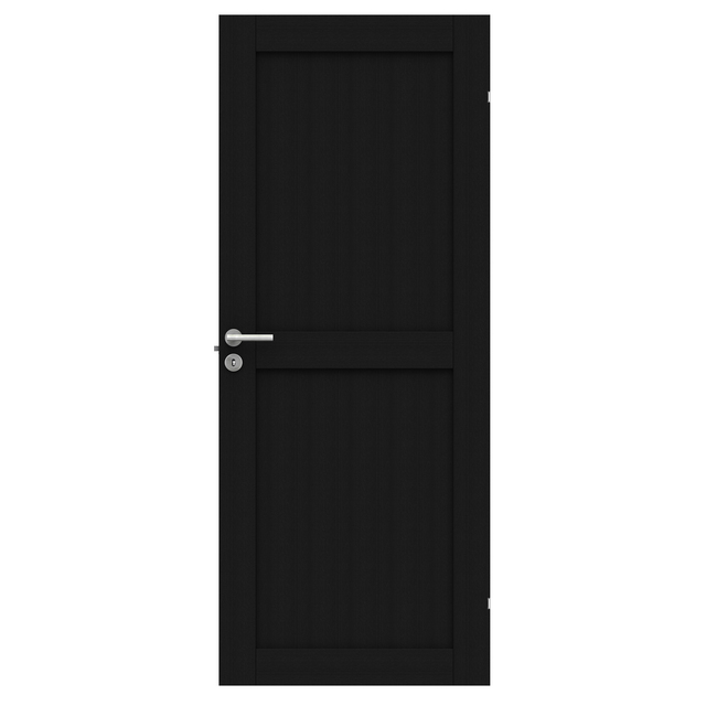 SPEGELDÖRR UNIQUE 02L EKFANER SVART 825X2040MM | Beijerbygg Byggmaterial