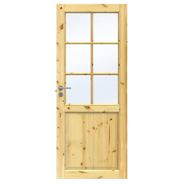 INNERDÖRR BODIL ID 7X21 FURUL 150/SP6 GLAS/MASSIV EXKL KARM | Beijerbygg Byggmaterial