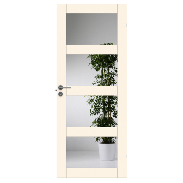SPEGELDÖRR UNIQUE GW04L VIT 825X2040MM | Beijerbygg Byggmaterial