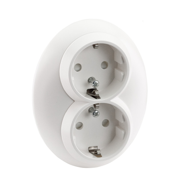 VÄGGUTTAG RENOVA 2-V JORDAD INFÄLLD VIT BLISTER