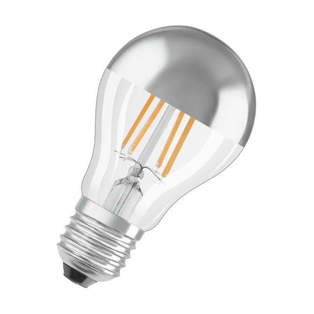 LED-LAMPA OSRAM NORMAL 50 E27 SILVER 827 TOPPFÖRS CL A | Beijerbygg Byggmaterial