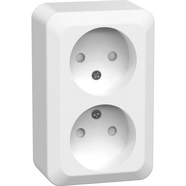 VÄGGUTTAG CONNECT 2 HOME 2-V UTP OJORD VIT 16A | Beijerbygg Byggmaterial