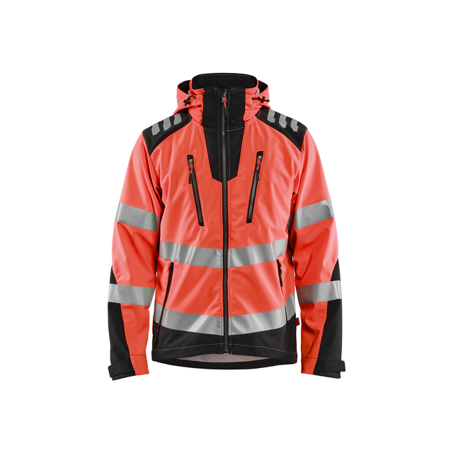 SOFTSHELLJACKA 4491 2513 VARSEL VARSELRÖD/SVART XXXL | Beijerbygg Byggmaterial