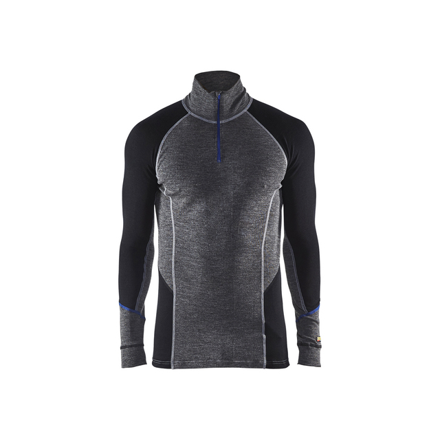 UNDERSTÄLL 4899 1732 TRÖJA ZIP WARM MERINOULL GRÅ/SVART XXXL | Beijerbygg Byggmaterial