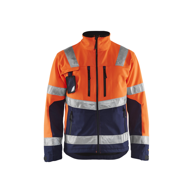 VARSELJACKA 4900 2517 SOFTSHELL VORANGE/MARINB M