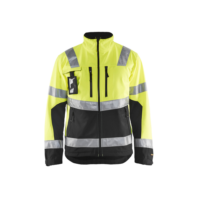VARSELJACKA 4900 2517 SOFTSHELL VGUL/SVART XXXL