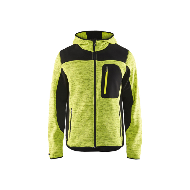 JACKA 4930 2117 STICKAD VARSELGUL/SVART M | Beijerbygg Byggmaterial
