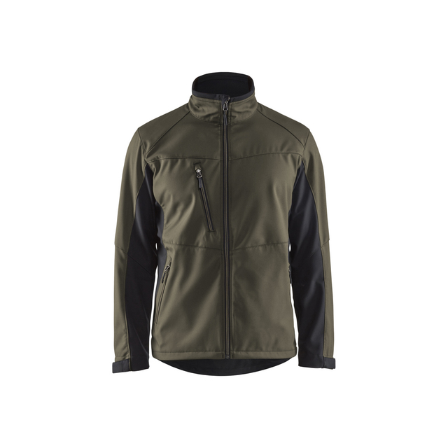 SOFTSHELLJACKA 4950 2516 MÖRKOLIVGRÖN/SVART M | Beijerbygg Byggmaterial