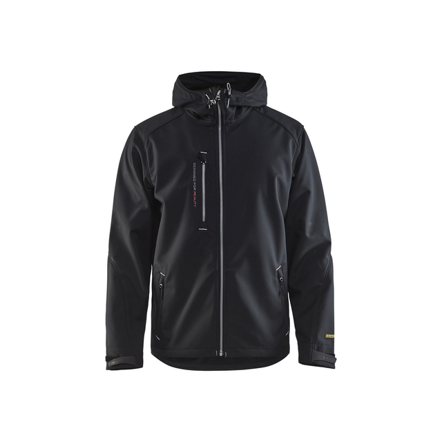 SOFTSHELLJACKA 4949 2517 SVART/SILVER XXL | Beijerbygg Byggmaterial