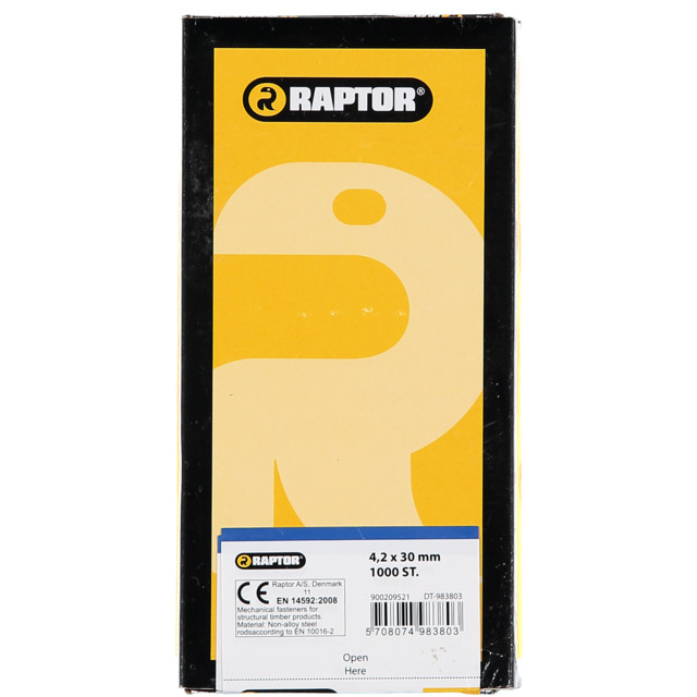 SPÅNSKIVESKRUV 4,2X30 FZB 1000ST PH2 RAPTOR