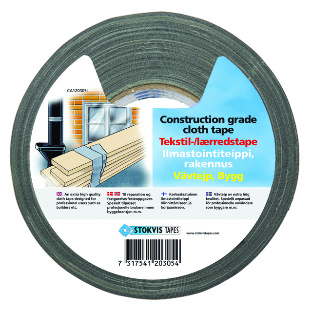 VÄVTEJP BYGG SILVER 50MM 50M 18RLE/KRT