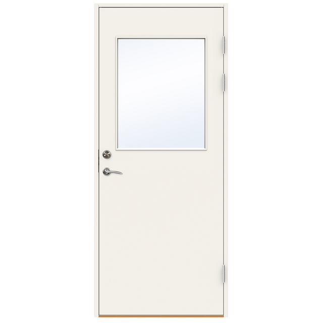 MASSIVDÖRR MD 9X21V VIT G21 LÅS ASSA 565 OKLASS 6MM GLAS | Beijerbygg Byggmaterial